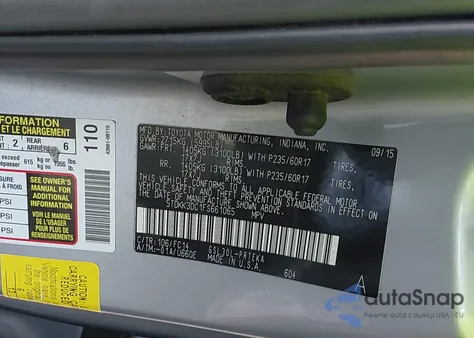 2015 Toyota Sienna Le 8 Passenger из США, поврежденный, VIN 5TDKK3DC1FS661065